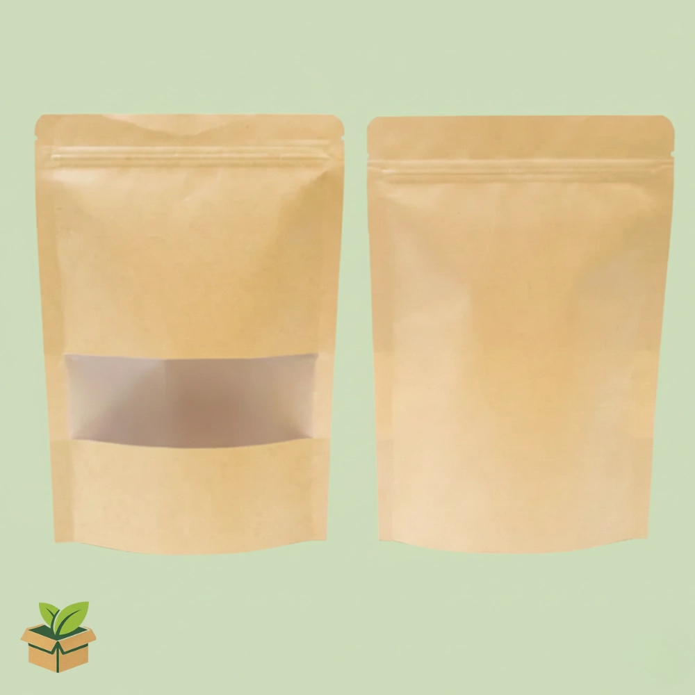 Bottom Side Gusseted Pouch with Window (20×30 cm)