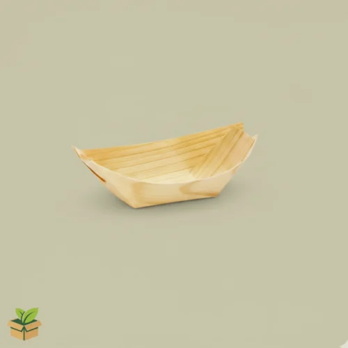 Disposable Wooden Boat Serving Tray (Large) – Eco