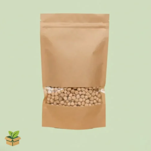 Brown Kraft Standup Pouch with Window (14×20 cm)