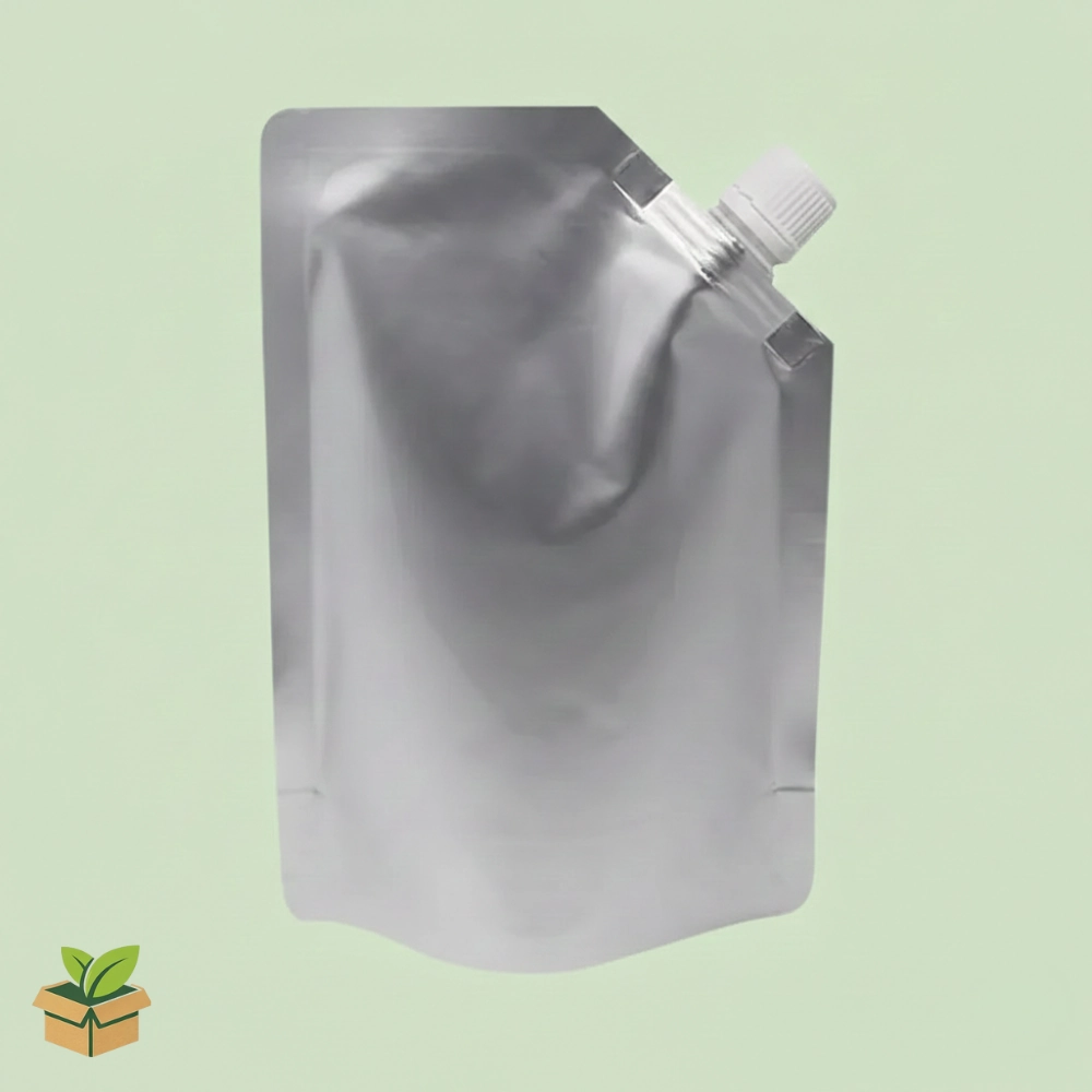 Plain Aluminum Stand‑Up Spout Pouch 500 ml (13×20 cm)