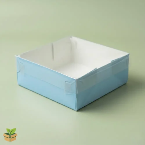Baby Blue Clear Lid Box | Food-Grade Bakery & Gift Packaging