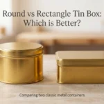 Gold Round Tin Box vs Gold Rectangle Tin Box Pakistan — Premium Metal Gift Containers by Eco Packaging