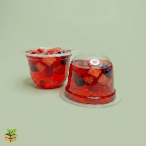 90ml Jelly Cup — Clear Disposable Dessert Cup with Dome Lid — EcoPackaging.pk
