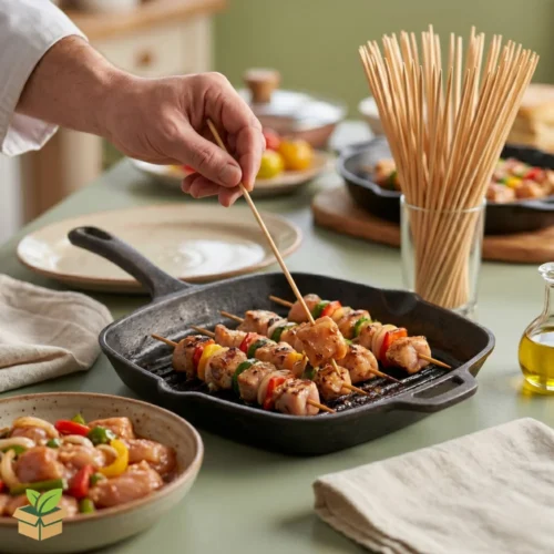 Wooden Skewer Sticks — Durable Food-Grade BBQ & Grill Sticks