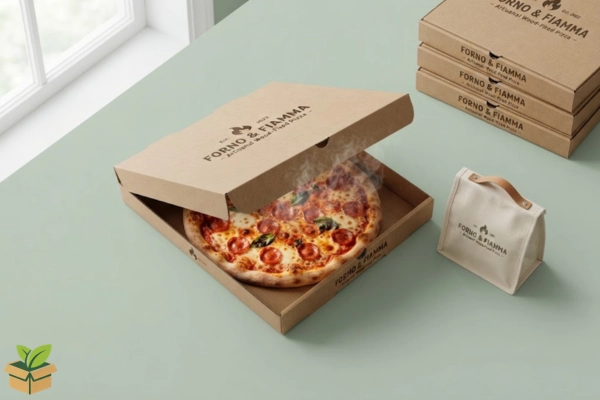 Pizza Restaurant Packaging - Custom Kraft Box Design